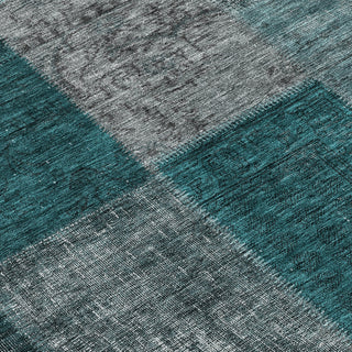 Piper Looms Chantille Patchwork ACN663 Teal Area Rug