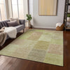Piper Looms Chantille Patchwork ACN664 Aloe Area Rug Lifestyle Image Feature