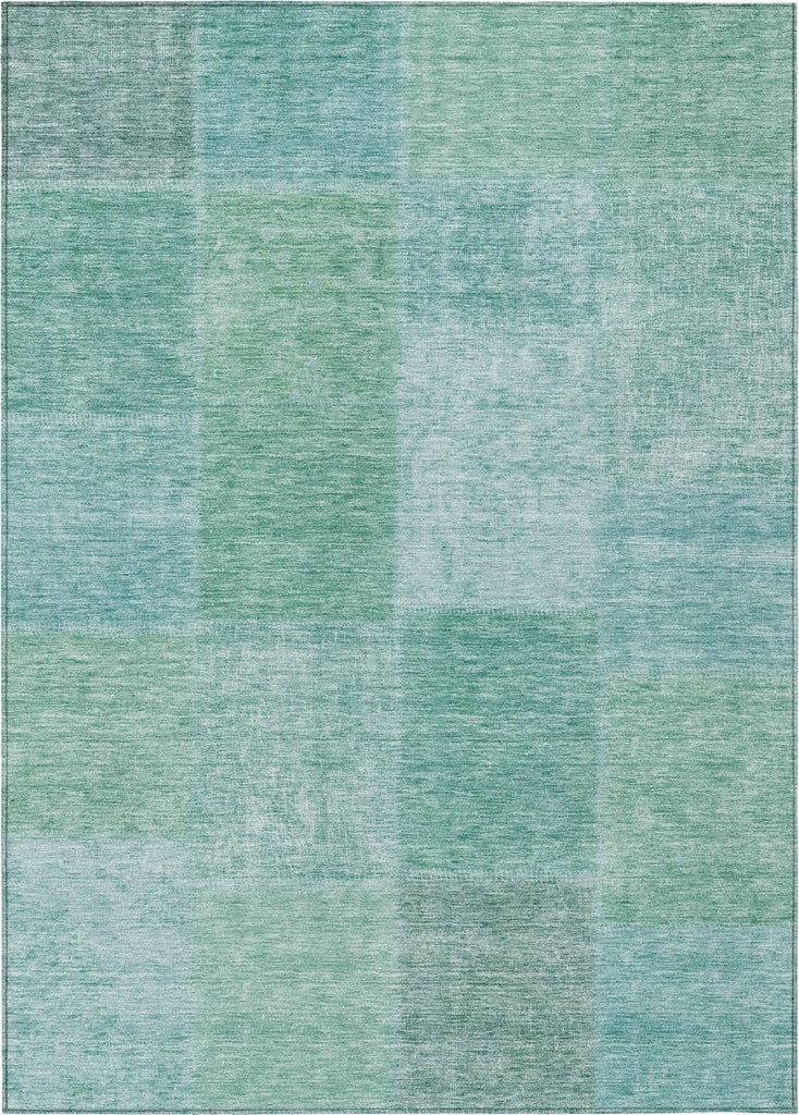 Piper Looms Chantille Patchwork ACN664 Teal Area Rug