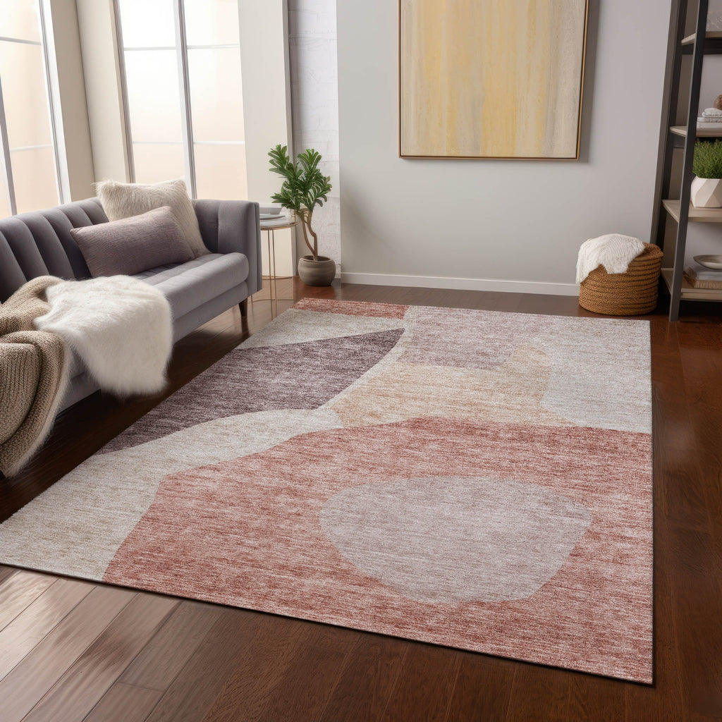 Piper Looms Chantille Abstract ACN665 Blush Area Rug Lifestyle Image Feature