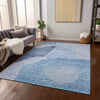 Piper Looms Chantille Abstract ACN665 Denim Area Rug Lifestyle Image Feature