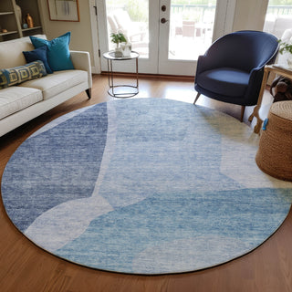 Piper Looms Chantille Abstract ACN665 Denim Area Rug