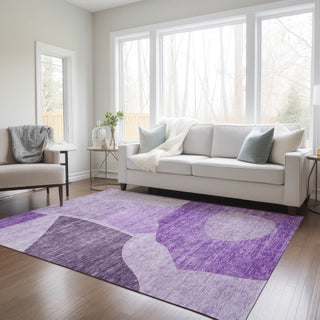 Piper Looms Chantille Abstract ACN665 Eggplant Area Rug