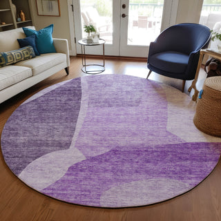 Piper Looms Chantille Abstract ACN665 Eggplant Area Rug