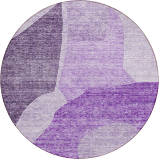 Piper Looms Chantille Abstract ACN665 Eggplant Area Rug