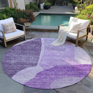 Piper Looms Chantille Abstract ACN665 Eggplant Area Rug