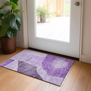 Piper Looms Chantille Abstract ACN665 Eggplant Area Rug