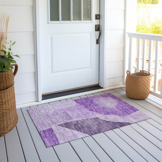 Piper Looms Chantille Abstract ACN665 Eggplant Area Rug