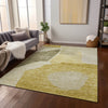 Piper Looms Chantille Abstract ACN665 Gold Area Rug Lifestyle Image Feature