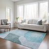 Piper Looms Chantille Abstract ACN665 Teal Area Rug