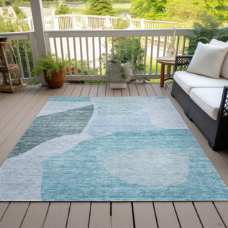 Piper Looms Chantille Abstract ACN665 Teal Area Rug