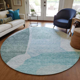 Piper Looms Chantille Abstract ACN665 Teal Area Rug