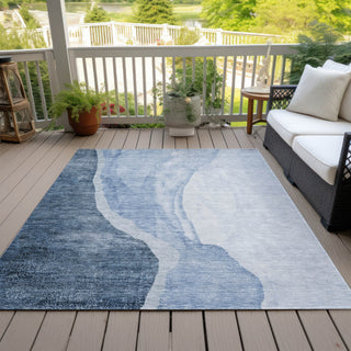 Piper Looms Chantille Abstract ACN667 Blue Area Rug