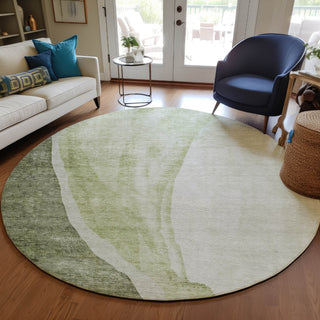 Piper Looms Chantille Abstract ACN667 Olive Area Rug