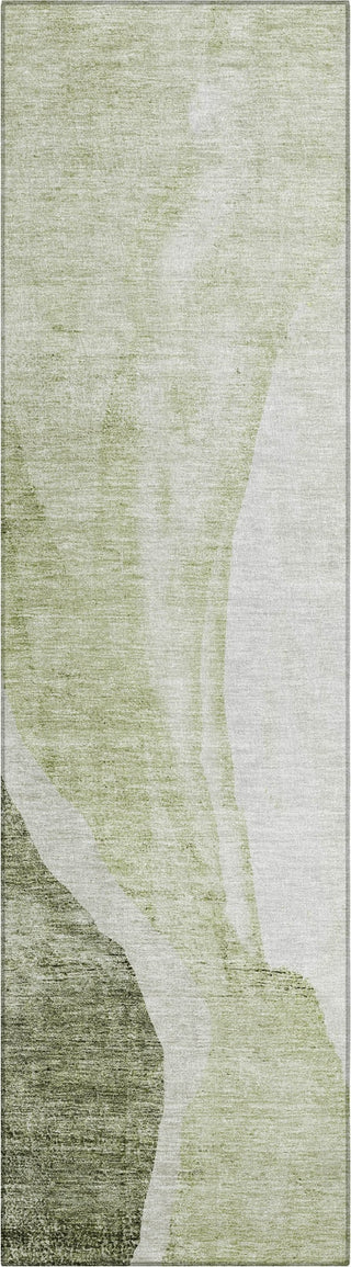 Piper Looms Chantille Abstract ACN667 Olive Area Rug