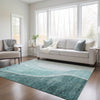 Piper Looms Chantille Abstract ACN667 Teal Area Rug
