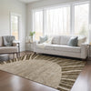 Piper Looms Chantille Abstract ACN668 Brown Area Rug