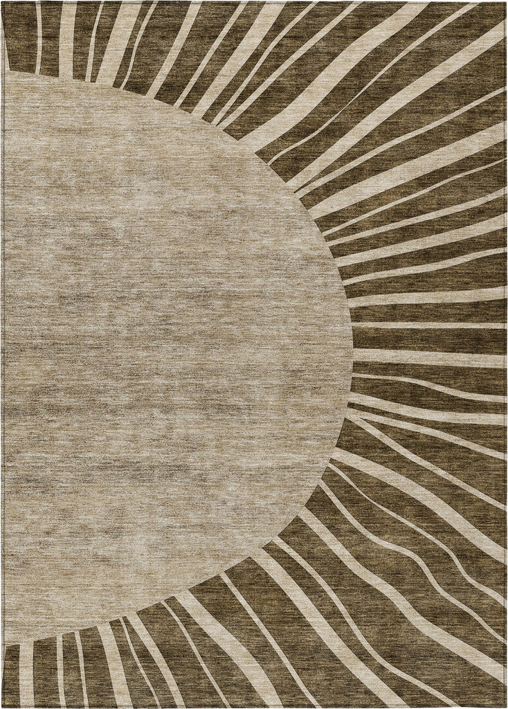 Piper Looms Chantille Abstract ACN668 Brown Area Rug