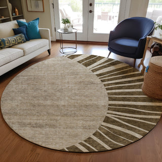 Piper Looms Chantille Abstract ACN668 Brown Area Rug