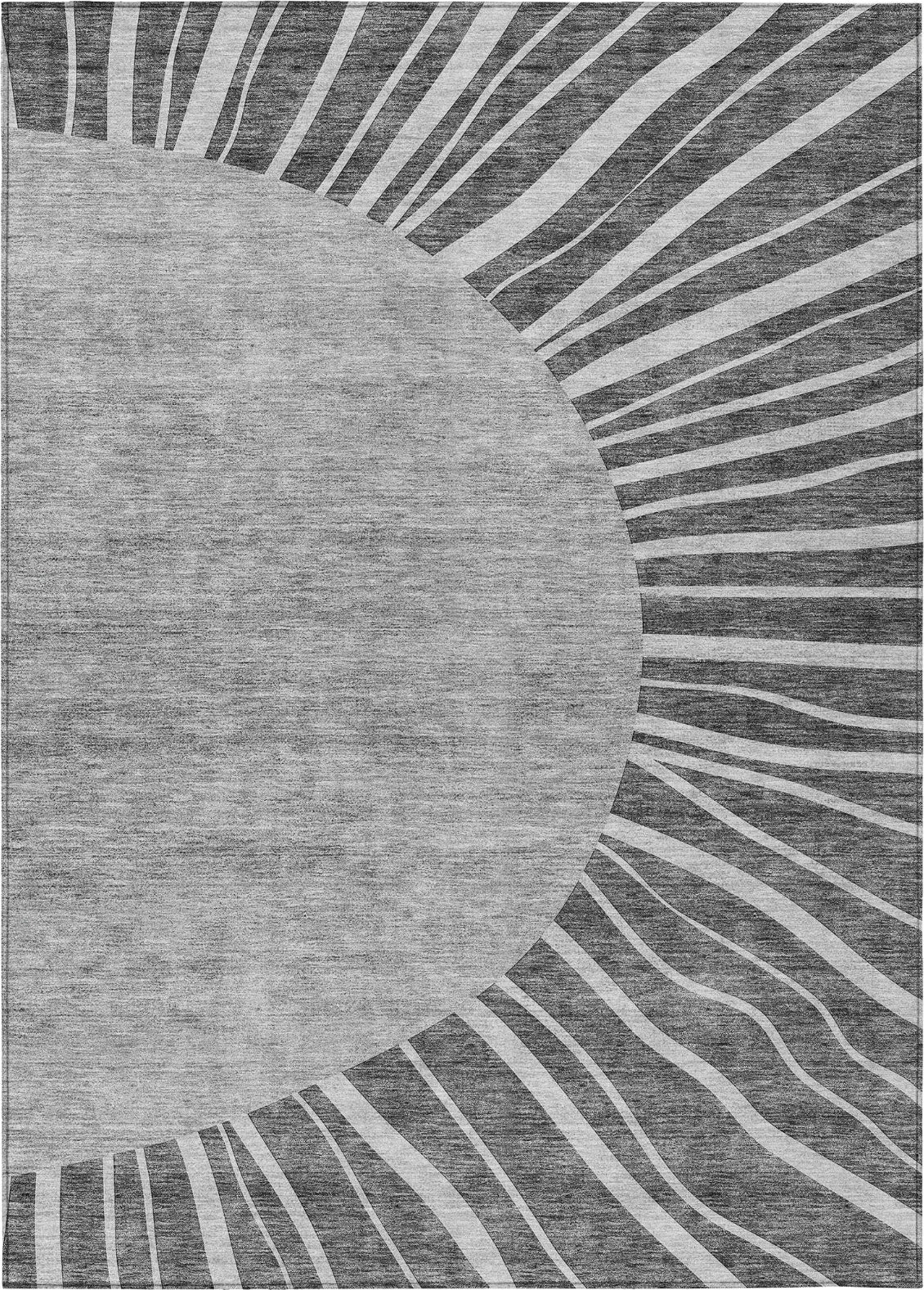 Piper Looms Chantille Abstract ACN668 Charcoal Area Rug