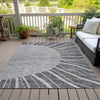 Piper Looms Chantille Abstract ACN668 Charcoal Area Rug