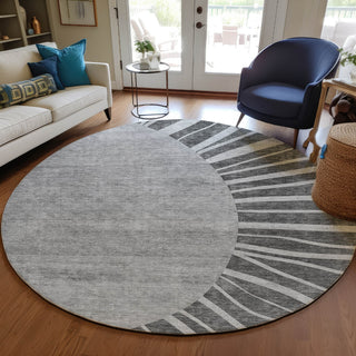 Piper Looms Chantille Abstract ACN668 Charcoal Area Rug