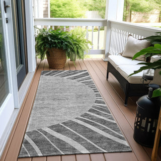 Piper Looms Chantille Abstract ACN668 Charcoal Area Rug