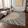 Piper Looms Chantille Abstract ACN668 Chocolate Area Rug Lifestyle Image Feature