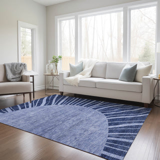 Piper Looms Chantille Abstract ACN668 Navy Area Rug