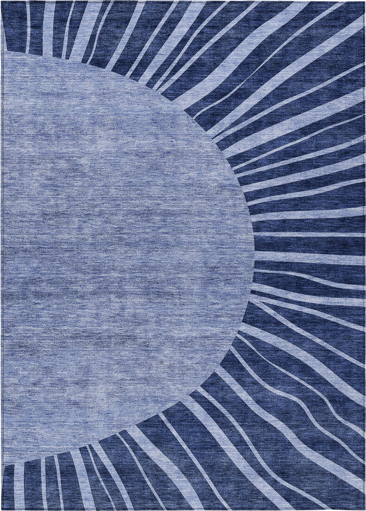 Piper Looms Chantille Abstract ACN668 Navy Area Rug