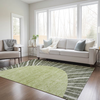 Piper Looms Chantille Abstract ACN668 Olive Area Rug