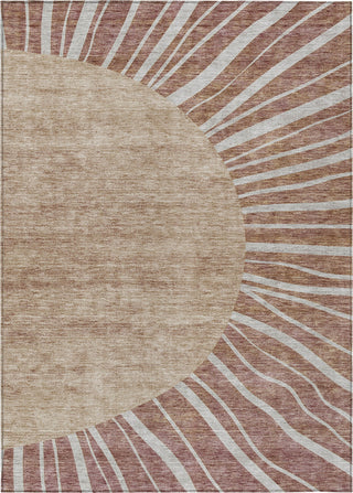 Piper Looms Chantille Abstract ACN668 Paprika Area Rug