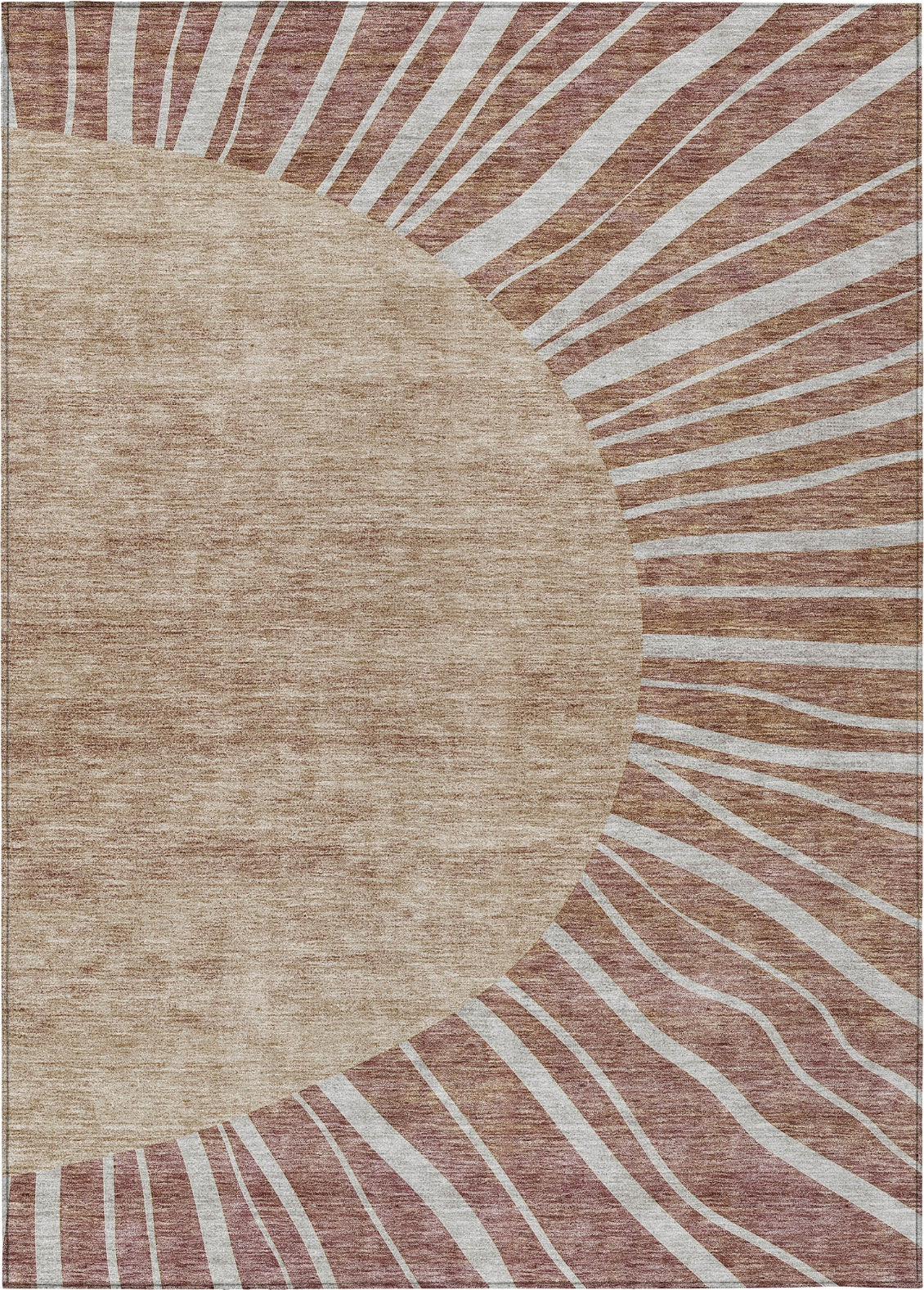 Piper Looms Chantille Abstract ACN668 Paprika Area Rug