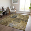 Piper Looms Chantille Patchwork ACN669 Brown Area Rug Lifestyle Image Feature