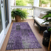 Piper Looms Chantille Patchwork ACN669 Eggplant Area Rug