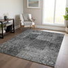 Piper Looms Chantille Patchwork ACN669 Gray Area Rug Lifestyle Image Feature