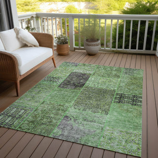 Piper Looms Chantille Patchwork ACN669 Green Area Rug