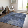 Piper Looms Chantille Patchwork ACN669 Navy Area Rug Lifestyle Image Feature