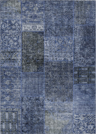 Piper Looms Chantille Patchwork ACN669 Navy Area Rug