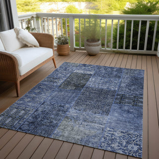 Piper Looms Chantille Patchwork ACN669 Navy Area Rug