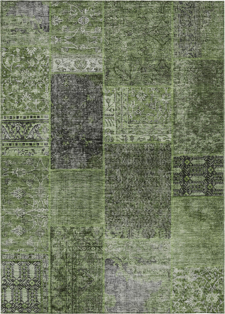 Piper Looms Chantille Patchwork ACN669 Olive Area Rug