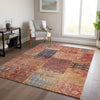 Piper Looms Chantille Patchwork ACN669 Red Area Rug Lifestyle Image Feature