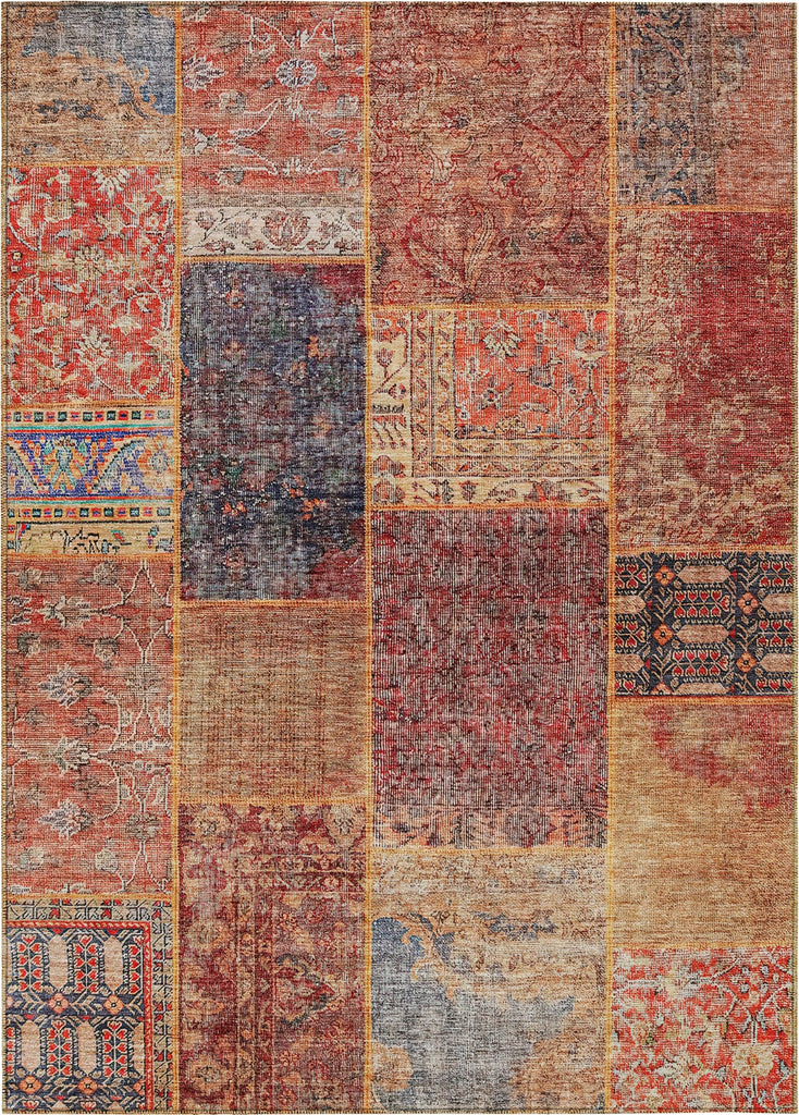 Piper Looms Chantille Patchwork ACN669 Red Area Rug