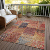 Piper Looms Chantille Patchwork ACN669 Red Area Rug