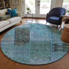 Piper Looms Chantille Patchwork ACN669 Teal Area Rug