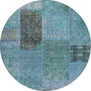 Piper Looms Chantille Patchwork ACN669 Teal Area Rug