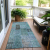 Piper Looms Chantille Patchwork ACN669 Teal Area Rug