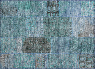 Piper Looms Chantille Patchwork ACN669 Teal Area Rug