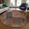 Piper Looms Chantille Patchwork ACN669 Terracotta Area Rug