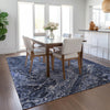 Piper Looms Chantille Abstract ACN670 Navy Area Rug